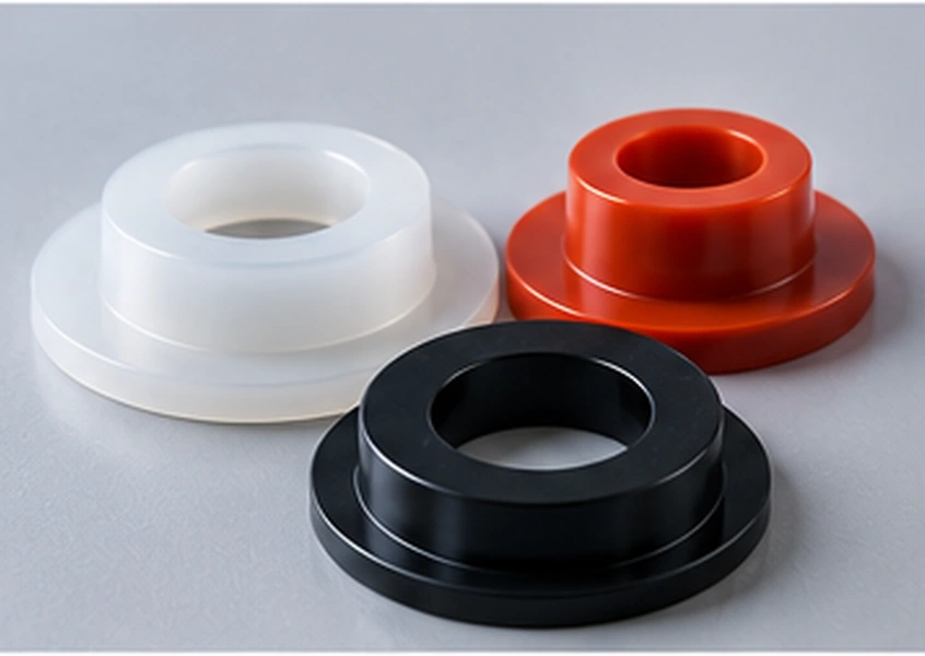 Custom Flanged Silicone Washers